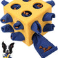 Interactive Puzzle Dog Toy Encourage Natural Foraging Skill, Durable Dog Enrichment Toy Snuffle Cube Cloth Strip with Hide & Seek Food, Slow Feeder for Mind Stimulate & Stress Relief (Yellow)
