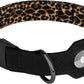 AirTag Dog Collar for Small Medium Large Breed - Adjustable Cute Pattern Dog Collar with Airtag Holder - Soft Leather Tracker GPS Apple Air Tag Pet Collars (Small, 12"-15" Neck Fit, Leopard)