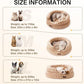 MEWOOFUN Dog Bed for Medium Dogs, Washable Large Cat Beds for Indoor Cats, Donut Pet Bed for Dogs and Cats with Anti-Slip Bottom (Camel, 27"x27"x10")