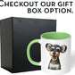 Personalized Coffee Mug, Custom Photo Caricature Gift, Funny Customized Coffee Gift for Men & Women, Custom Mugs with Pictures, Light Green 11oz Customized Ceramic Tea Cup