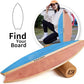 XCMAN Surf Balance Board Trainer with Roller Wooden Exercise Balancing Stability Trainer - Non Slip Surface for Adults Kids|Balance Board for Surfing,Snowboarding,Skateboarding,Hockey,Yoga Training