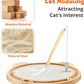 3-in-1 Cat Toys, Scratcher, Toys for Indoor Cats, Natural Sisal Scratching Board, Kitten Interactive with Ball Track & Retractable Wand Toy & Feather