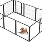 FXW Homeplus Unleashed Indoor Dog Playpen - Stress-Free and Safe Play, Heavy Duty 24 Inch 5 Acrylic Panels + 5 Wire Panels Dog Pen for Puppy and Small Dogs, Black│Patented