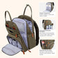 BabbleRoo Diaper Bag Backpack - Baby Essentials Travel Tote - Multi Function Waterproof Diaper Bag, Travel Essentials Baby Bag with Changing Pad, Stroller Straps & Pacifier Case - Unisex, Army Green