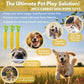 3PCS Yellow Woven Pet Chew Set, Puppy Teething Chews, Dog Chew Accessories, Cat Interactive Chews, Durable Braided Chews for Pets