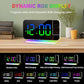 Projection Alarm Clock for Bedroom Ceiling,RGB Digital Clocks with 10 Colors RGB Night Light,Loud Alarm Clock for Heavy Sleepers,USB C Charger Port,Snooze,12/24H,Auto Dimming