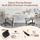 Meditation Chair Cross Legged ADHD Office Chair for Adults with Wheels Ergonomic Back Support and Leg Rest for Multi Position Criss Cross Sitting Kneeling and Yoga Height Adjustable, Leather Style