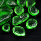 1 Lb (460 g) Green Sea Glass Stones Irregular Rainbow Glass Pebble Decorative Rock Quartz Tumbled Gemstone Chips for Aquarium Decoration/Vase Filler/Jewelry Making/Handwork Craft/Gems Display