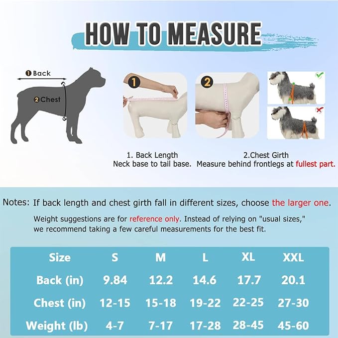 Lukovee Recovery Suit for Dogs, Onesie Surgery Recovery Suit for Female Male Dogs, Abdominal Wounds Cone E-Collar Alternative Prevent Licking Spay Recovery Suit (TBL,XL)
