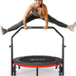 BCAN 40"/48" Foldable Mini Trampoline, Rebounder Trampoline for Adults, U/T Shape Adjustable Foam Handle, Exercise Rebounder for Adults Indoor/Garden Workout, Max Load 330lbs/440lbs