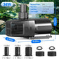 hygger 24V DC Adjustable Aquarium Water Pump & Wavemaker,30dB Quiet Return Pump,10-Speed Flow Control, Dry Run Anti-Block Protection for Freshwater Saltwater Ponds Fountains(34W,1056GPH/4000LPH)