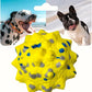 Tough Dog Toys for Aggressive Chewers & Teething Puppies, Bouncy Balls for Medium Dogs, Durable Pet Toys, Floating Dog Balls for Water Play (Yellow-Blue-Gray)