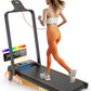 Treadmill Walking Pad with 10% Incline/Handle Bar/2 LED Display, 3.5HP Portable Treadmills for Home Small, Foldable Walking Pad Treadmill 350+lb Capacity, Smart App, 4 Adjustable Incline, RGB Light