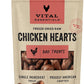 Vital Essentials Chicken Hearts Dog Treats, 1.9 oz | Freeze-Dried Raw | Single Ingredient | Premium Quality High Protein Training Treats | Grain Free, Gluten Free, Filler Free
