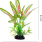 Silk Aquarium Plants for Betta Fish Tank, 2 Pcs 8 Inch Small Silk Aquarium Plant Aquatic Water Grass Decoration (Green-Wine, 8 Inch)