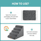 Extra Wide Dog Stairs 19.7" Width, Large Pet Step for Small Medium Dog, Puppy or Cat, Ramp for High Bed or Car, High Density Foam Ladder, Stable, 5 Step, 19.7x33x22.4 in, Dark Grey