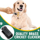 2 Pieces Brass Pet Training Clicker Signaling Cricket Clicker Metal Dog Clicker for Puppy Cats Trainer Pet Owners (Black)
