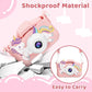 Kids Camera, Toys for Toddlers Age 3-8 Year Old Girl Christmas Birthday Gifts, Children Digital Camera with Cartoon Soft Silicone Cover and 32GB Card (Sakura Pink)