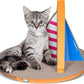 Cat Condo Scratcher Post Cardboard, Sailboat Shape Cat Scratching Lounge Bed, Durable Pad Prevents Furniture Damage,21.26x13.78x15.75 inch