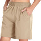 Men's Gym Shorts Sports Quick Dry Workout Running or Casual Training Short with Zipper Pockets