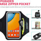 Running Armband with Earphone Bag Cell Phone Armband for iPhone 16 15 Pro 14 Plus 13 11 XR XS, Galaxy S24/S10 Water Resistant Sports Phone Holder Case & Zipper Slot Car Key Holder for 6.7 inch Phone
