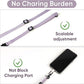 Cell Phone Strap Adjustable Wrist Strap Crossbody Cellphone Holder Extra Long Phone Lanyard Wrist Lanyard (Lavender Grey)
