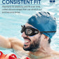 Swim Goggles, Polarized Adult Swimming Goggles Bungee Strap No Hair Pulling Anti-fog Pool Goggles for Men Women