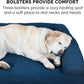 Furhaven Orthopedic Dog Bed for Large Dogs w/ Removable Bolsters & Washable Cover, For Dogs Up to 125 lbs - Quilted Sofa - Navy (Blue), Jumbo Plus/XXL