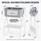 B4 Dog Bathtub Dog Washing Station with Scrubber for Small Medium Dogs Cats, Foldable Dog Tub for Bathing and Grooming, Portable Collapsible Dog Shower Tub, Indoor and Outdoor