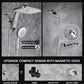High Pressure Rain Shower Head: Upgrade Shower Heads with Handheld Spray Combo with Fixed Showerhead and 10 Sprays Handheld Shower Head, Detachable Showerheads Built-in Magnetic Docking and Power Jets
