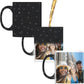 Personalized Coffee Mug – Custom Photo, Text, or Logo Ceramic Magic Mug Tea | Taza Personalizada with Heat Sensitive Color Changing Cup | Customized Gift Idea for Men & Women - Black Starry |11oz