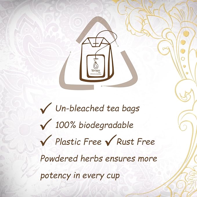 Térapy Ceylon's PMS Balance Tea For Women - 100% Natural Herbal Ingredients - Soothing Support for PMS Relief, Monthly Cycle Period Tea - Red Hibiscus, Cumin, Licorice & More Herbs