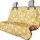 Back Seat Cover for Car Trucks Van SUV,Waterproof Rear Bench Towel Seat Covers for Dogs and Kids,Automotive Backseat Protector (Chamomile and Yellow)