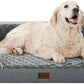Orthopedic XL Dog Bed for Extra Large Dogs, Waterproof Memory Foam Dog Beds with Sides, Non-Slip Bottom and Egg-Crate Foam Big Dogs Couch Beds with Removable Washable Cover(X-Large,Grey)