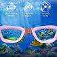 Kids Swim Goggles, Swimming Goggles for Kids Toddlers 3-14 with Swim Cap, Nose Clip, Nose Bridge, Ear Plugs