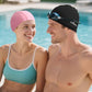 Firesara Fabric Swim Cap, High Elasticity Swimming Cap Keeps Hair Clean Breathable Fit Both Long Hair Short Hair, Swim Caps Woman Girls Men Kids One Size Hat