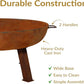 Sunnydaze 34-Inch Cast Iron Heavy-Duty Fire Pit for Outside - Wood-Burning Outdoor Fire Pit Bowl with Handles - Oxidized Finish