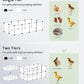 Small Animal Playpen, Guinea Pig Cages, 24 Panels Pet Playpen for Hamsters, Hedgehog, Bunny, Ferret, Indoor Outdoor Plastic Fence, 48.5 x 24.8 x 24.8 inches