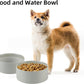 Ceramic 6.1inch Non-Slip Dog Food and Water Bowl for Small & Medium Breed Dogs,Pet Bowl for Replacement, Protects Cervical Spine (Grey)