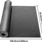 16.4 x 3.3Ft Garage Rubber Flooring Roll, 3 mm Thickness Floor Mat, Diamond Plate PVC Rubber Trailer Mats Non-Slip Flooring for Garage Gym Horse Stall Home Patio (Black)