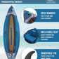 Inflatable Kayak, Portable Ripstop Oxford Cloth Recreational Touring Kayak with Fiberglass Kayak Paddle, Hand Pump and Carrying Bag, 1/2 Person