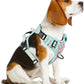 Timos No Pull Dog Harness, Release at Neck Reflective 3 Snap Buckles Adjustable No Choke Pet Vest with Front & Back 2 Leash Clips, Soft Padded Control Training Handle for Small Medium Large Dogs