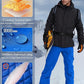 FREE SOLDIER Men's Waterproof Snow Insulated Pants Winter Skiing Snowboarding Pants with Zipper Pockets