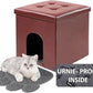 MEEXPAWS Cat Litter Box Enclosure Furniture Hidden, Cat Washroom Bench Storage Cabinet Small 19.7'' x 19.7'' x 19.7''| Dog Proof | Waterproof Inside | Easy Clean | Easy Assembly | Odor Control(Brown)
