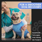 FUAMEY Recovery Suit for Dogs After Surgery,Soft Breathable Dog Bodysuit E-Collar & Cone Alternative Surgical Suit,Male Female Dog Neuter Spay Suits Anti Licking Wounds Onesie Navy Blue Strips M
