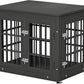 26 Inch Heavy Duty Dog Crate Furniture for Small Dogs, Decorative Pet House End Table, Wooden Cage Kennel Furniture Indoor, Black