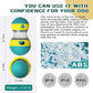Dog Puzzle Toy Adjustable Treat Dispensing Ball Food Dispenser Tough Slow Feeder Puppy Enrichment Training Toy Pet Interactive Chase Toys for Small Medium Large Dogs to Keep Them Busy, Green