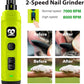 Casfuy Dog Nail Grinder with 2 LED Light - New Version 2-Speed Powerful Electric Pet Nail Trimmer Professional Quiet Painless Paws Grooming & Smoothing for Small Medium Large Dogs(Green)