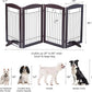 Spirich Freestanding Wire Pet Gate for Dogs, 30 inches Tall Dog Gate for The Houes, Doorway, Stairs, Pet Puppy Safety Fence,Set of Support Feet Included (Espresso, 4 Panels) ASIN: B07T8Z8NKL