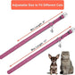 OOPSDOGGY Rolled Leather Cat Collar with Bell, Reflective Kitten Collars with Buckle Include Safety Elastic Strap - Adjustable Small Pet Collars for Boy Girl Cats (Fucsia)